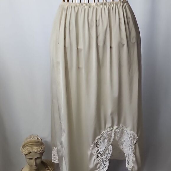 Vintage Union Made Satin & Lace Slip Size M Wonder Maid Non Cling - Picture 6 of 10